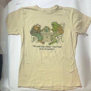 Frog & Toad “We Must Stop Eating!” Cried Toad As He Ate Another. Graphic Tee